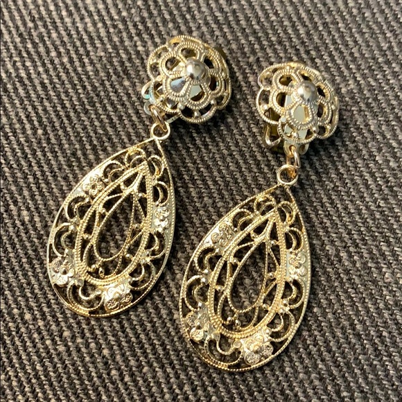 Vintage Made in Germany Filigree Clip-ons